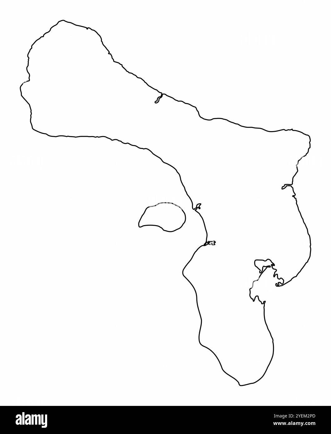 Carte de contour Bonaire isolé sur fond blanc Illustration de Vecteur