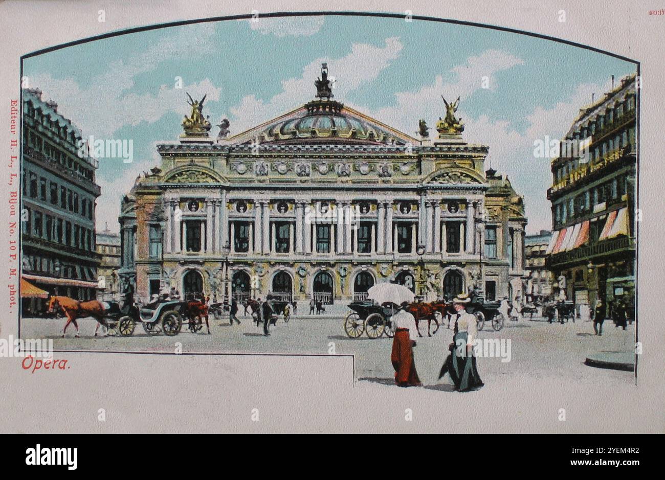 Photo vintage de Paris, Opéra. France. Janvier 1904 Banque D'Images