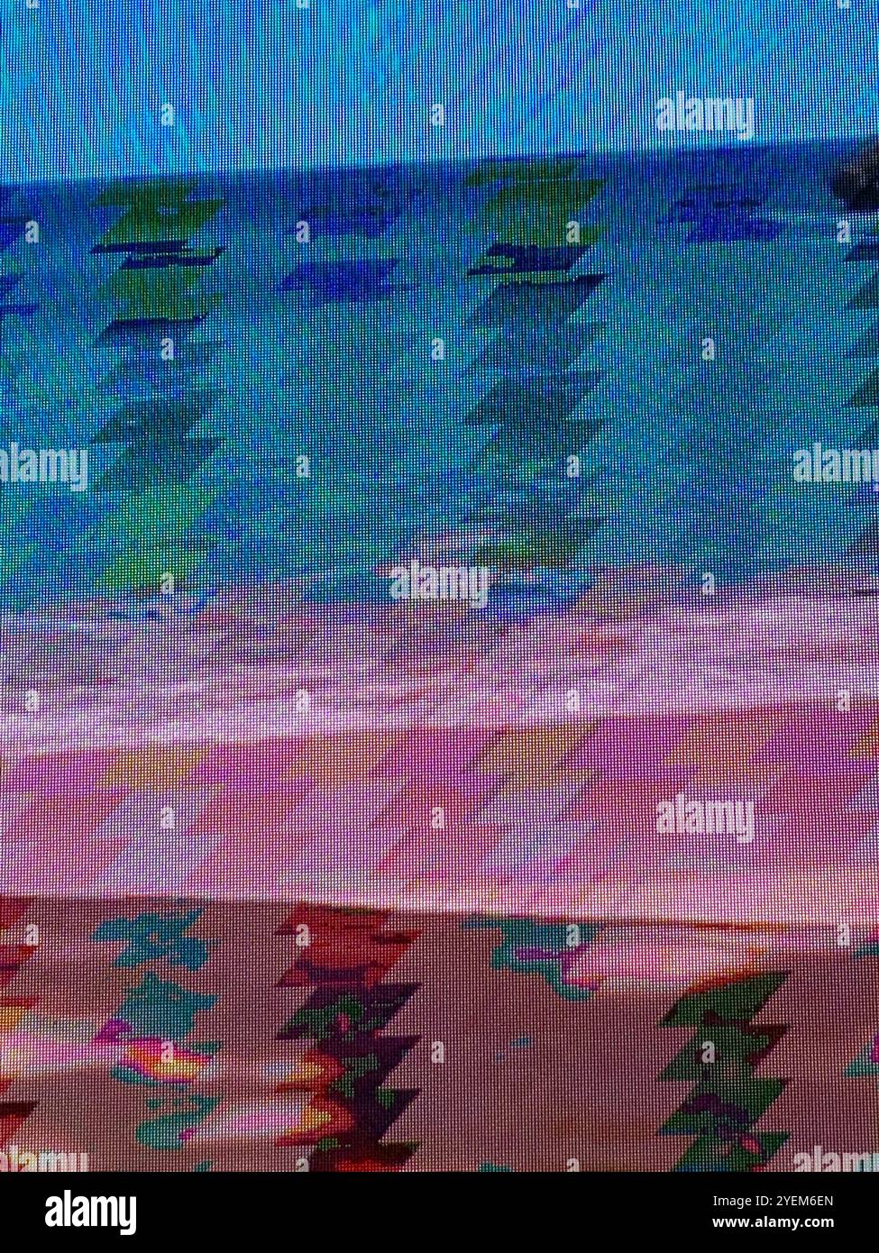 Pixelated Sea de bleu et rose - image de texture numérique Banque D'Images