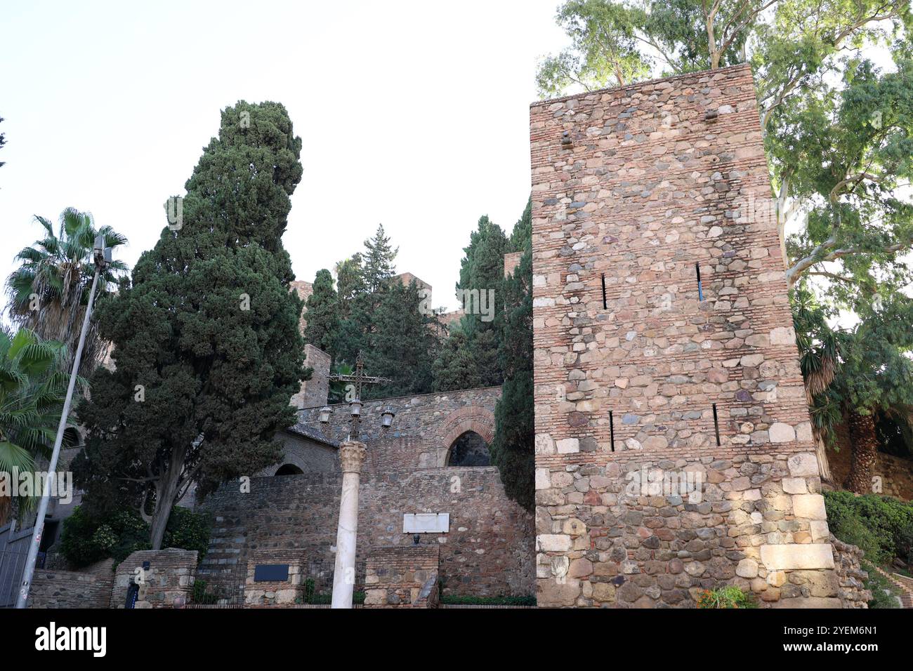 Alcazaba citadelle de Malaga, Andalousie, Espagne Banque D'Images