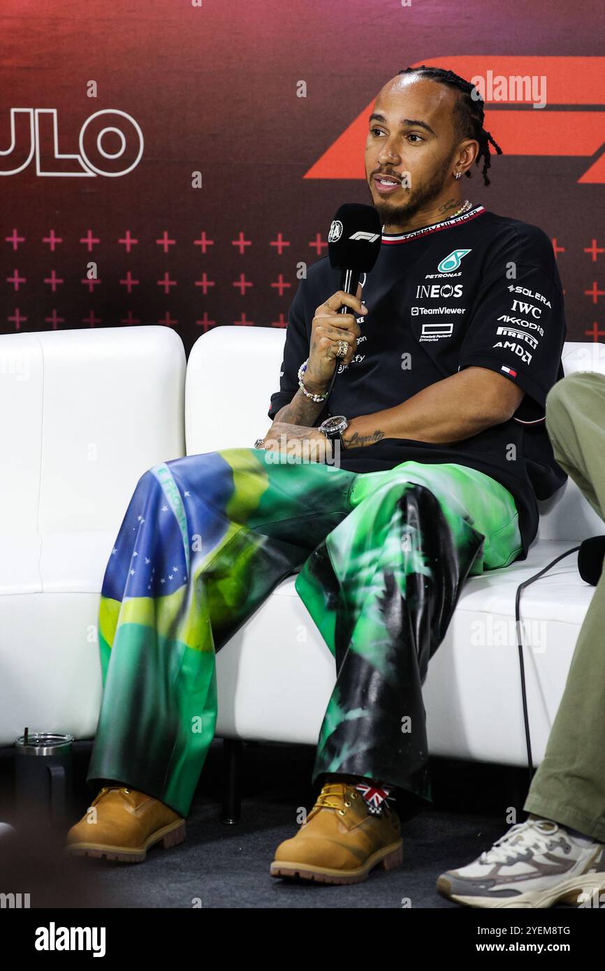 HAMILTON Lewis (gbr), Mercedes AMG F1 Team W15, conférence de presse ...