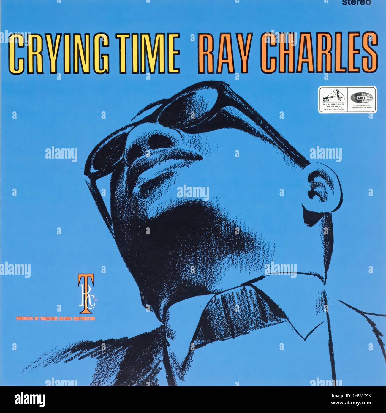 CRYING TIME RAY CHARLES - couverture en vinyle originale Banque D'Images