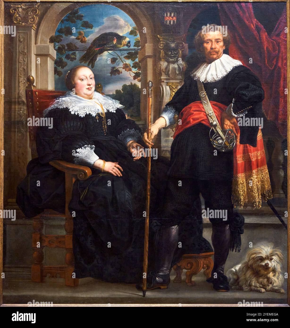 Portrait de Cornelis van Diest (?) Et sa femme, 1636-1638, Jacob Jordaens (1593-1678), National Gallery, Londres, ROYAUME-UNI Banque D'Images