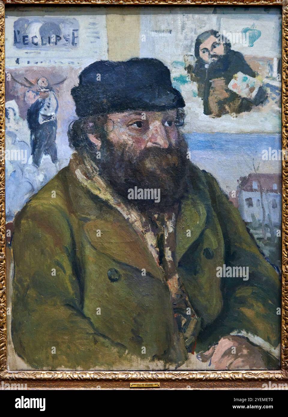 Portrait de Cézanne, 1874, Camille Pissarro (1830-1903), The National Gallery, Londres, ROYAUME-UNI Banque D'Images