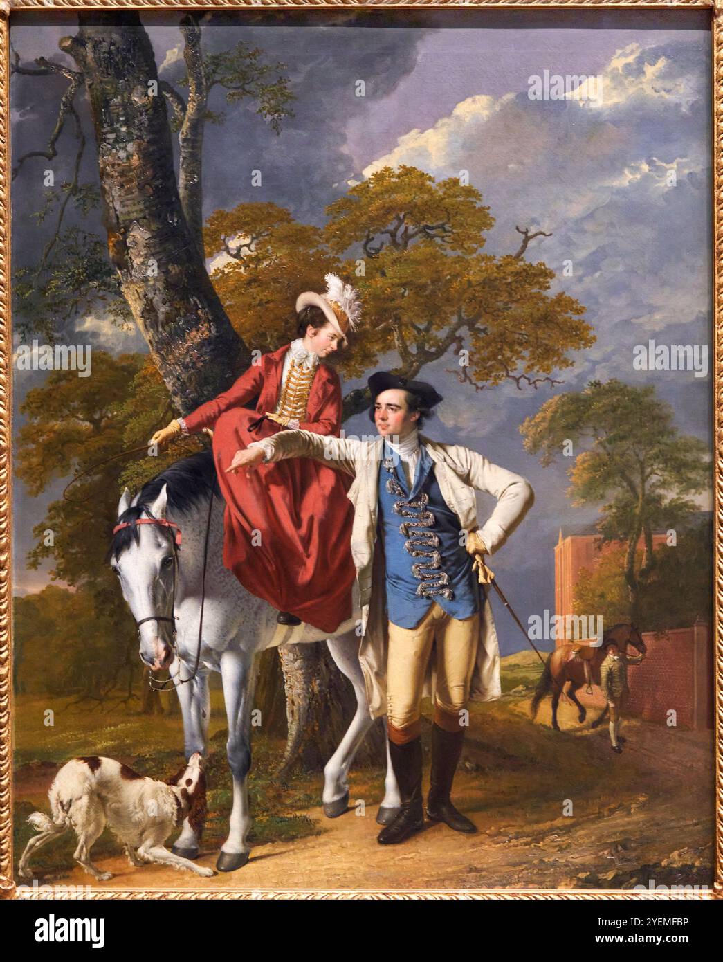 M. et Mme Thomas Coltman, vers 1770-1772, Joseph Wright de Derby (1734-1797), The National Gallery, Londres, Royaume-Uni Banque D'Images