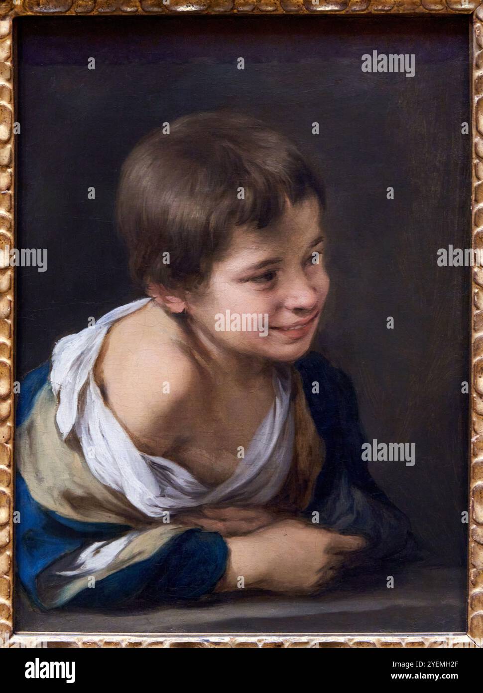 A Peasant Boy Leaning on a Sill, vers 1675-1680, Bartolomé Esteban Murillo (1617-1682), The National Gallery, Londres, Royaume-Uni Banque D'Images