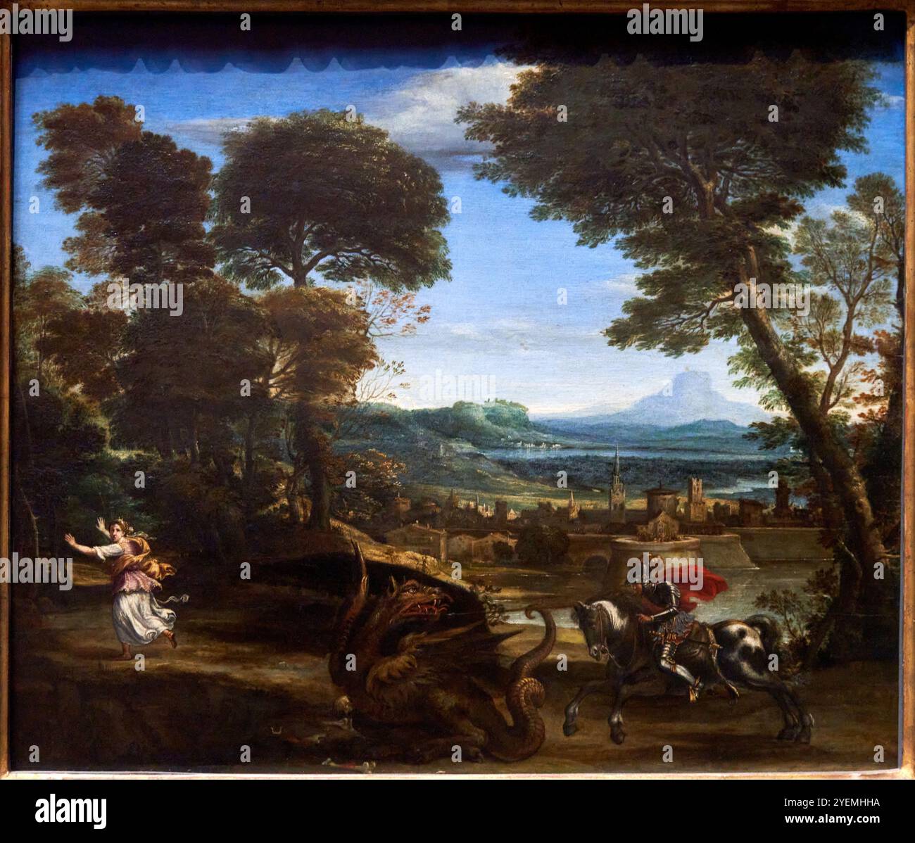 Saint George tuant le Dragon, vers 1610, Domenichino (1581-1641), National Gallery, Londres, ROYAUME-UNI Banque D'Images