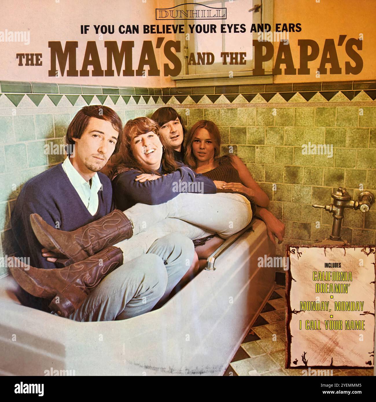 The Mamas & The Papas   If You Can Can Believe Your Eyes and Ears Mono - couverture en vinyle originale Banque D'Images