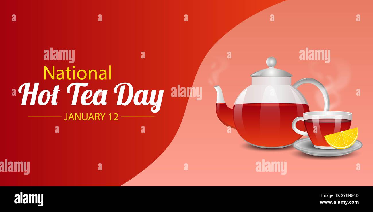 Journée nationale du thé chaud. Affiche, bannière, flyer Banque D'Images