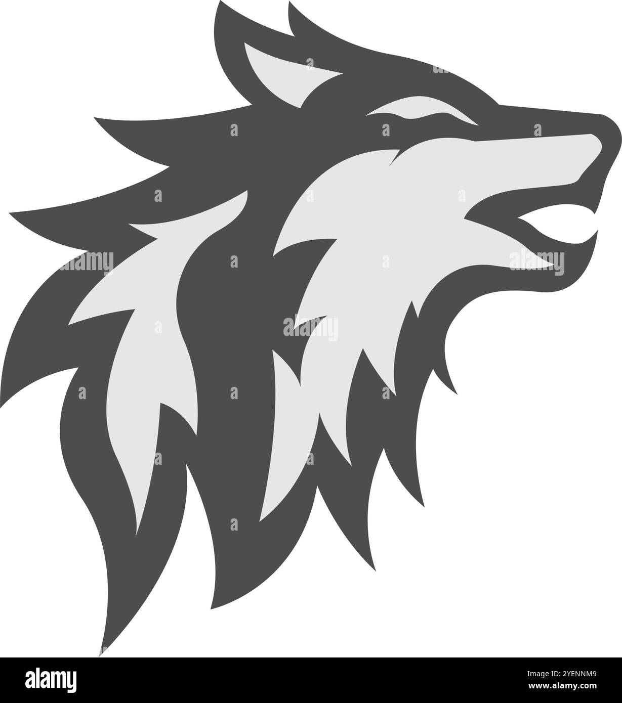 Modèle de conception de logo Wolf Icon Illustration de Vecteur