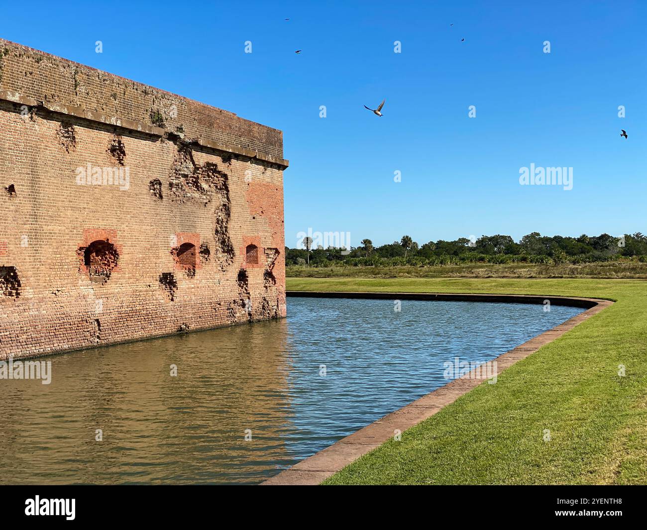 Monument national de fort Pulaski, Savannah, Géorgie, États-Unis - Image de stock capturée avec un smartphone