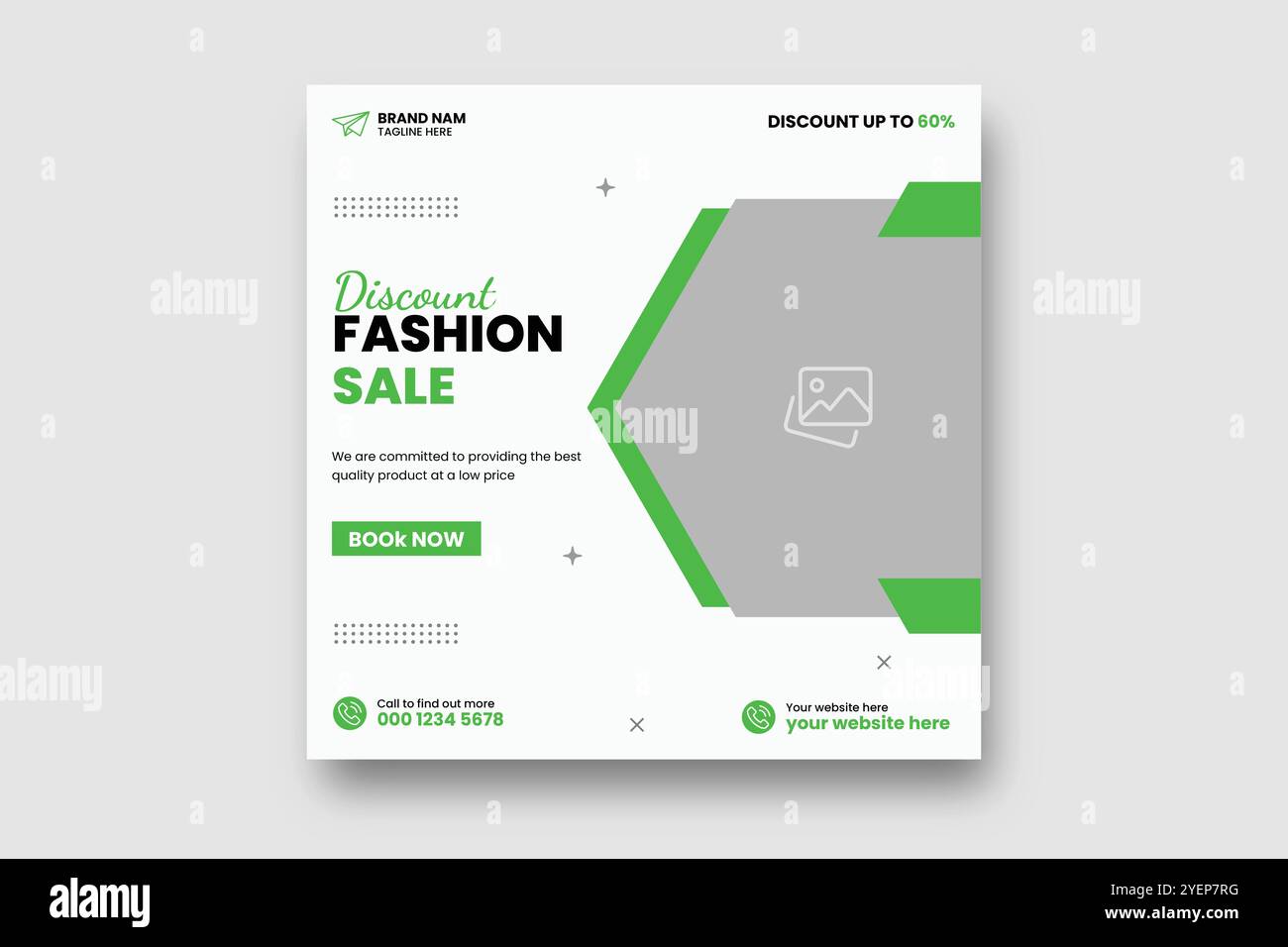 Design de publication de médias sociaux de mode Illustration de Vecteur