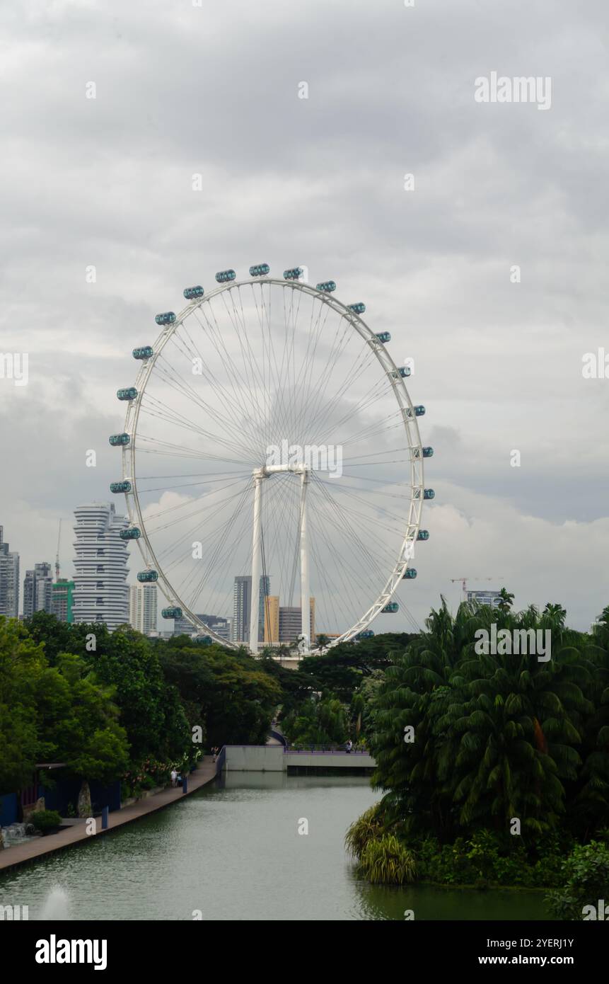 Une vue de Singapore Flyer à Singapour Banque D'Images