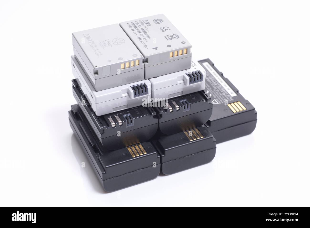 Diverses batteries lithium-ion Banque D'Images