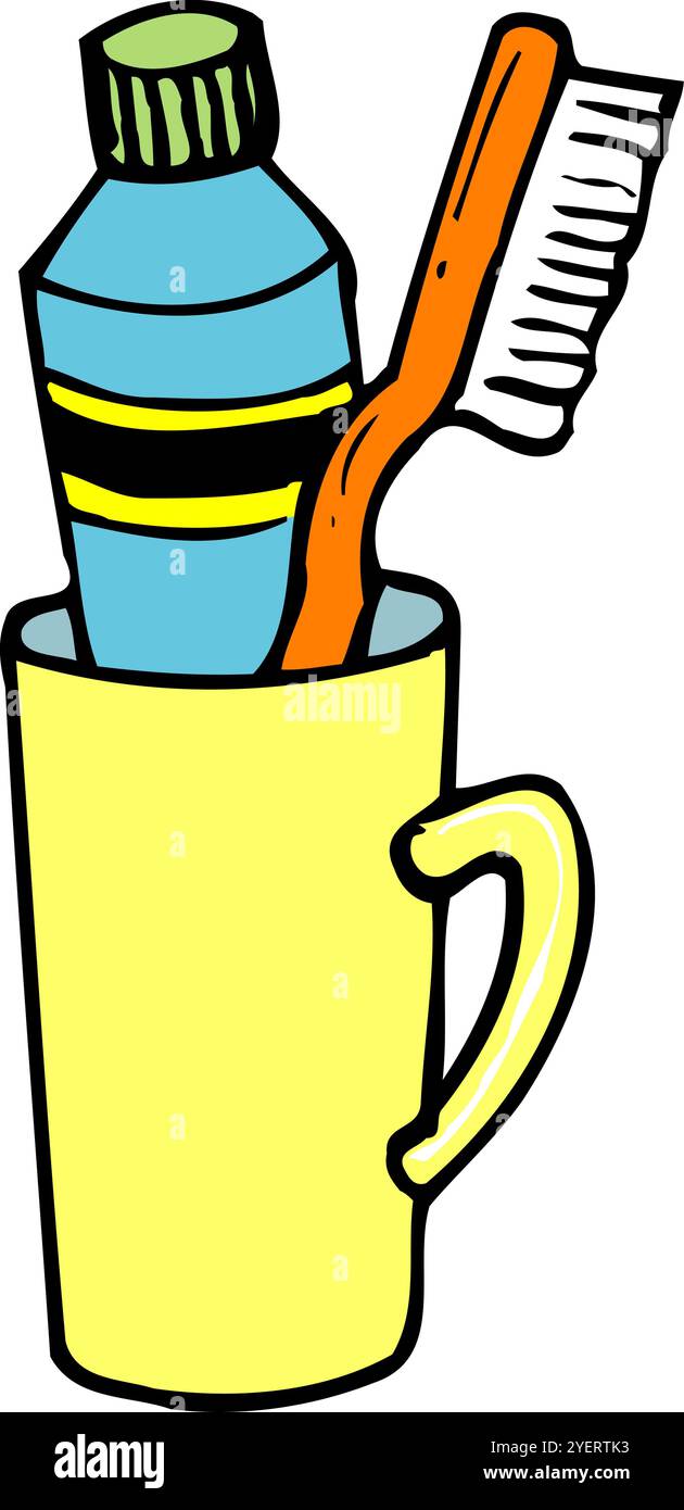 Ensemble de brossage des dents Banque D'Images