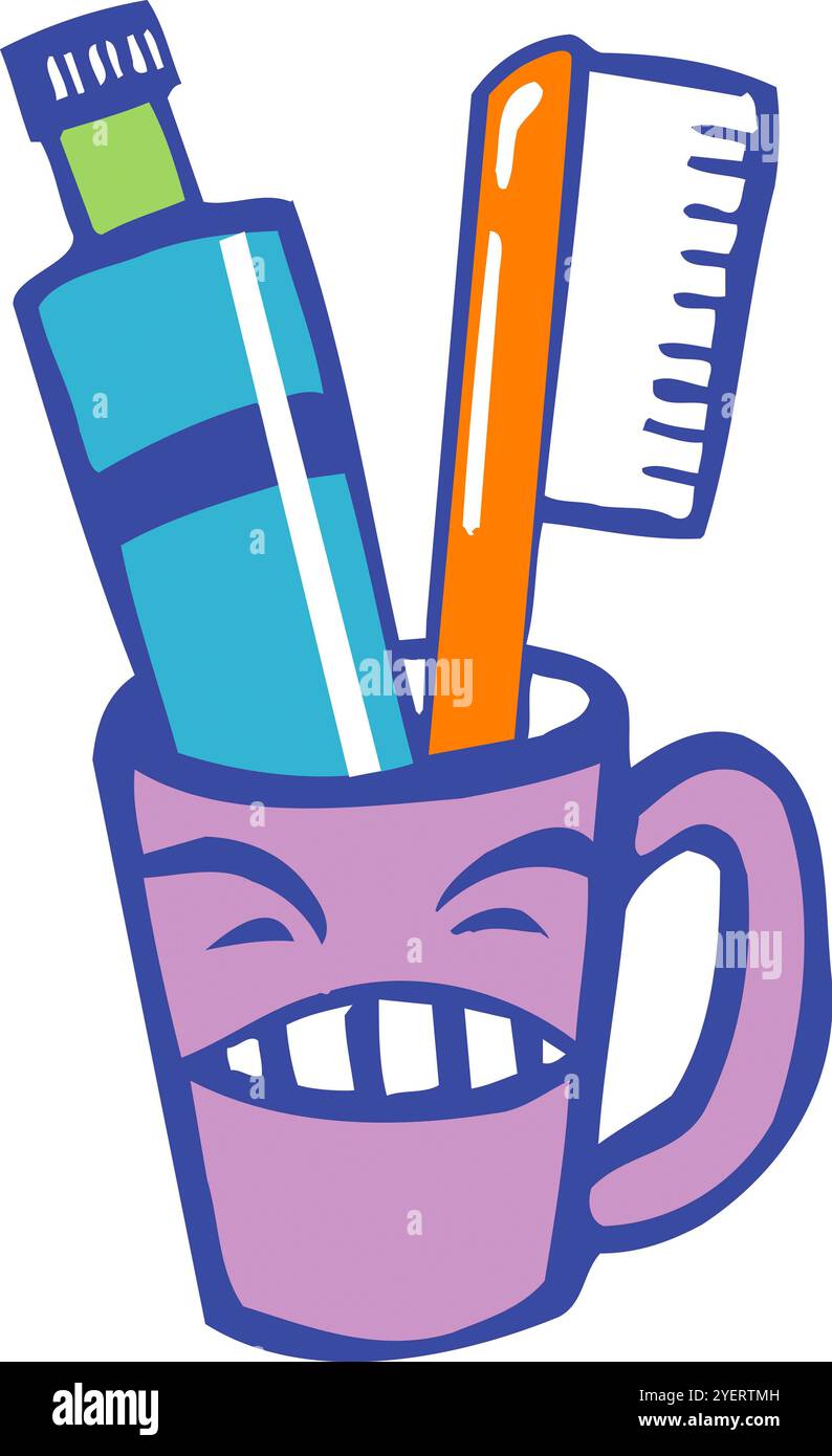 Ensemble de brossage des dents Banque D'Images