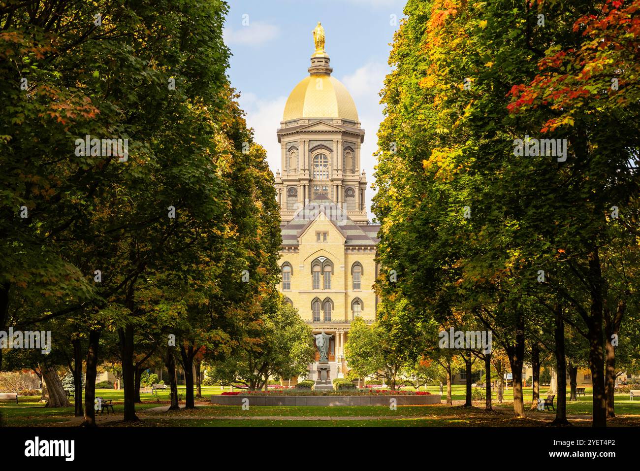 L'Université de notre Dame est une université privée de recherche catholique fondée en 1842. Banque D'Images