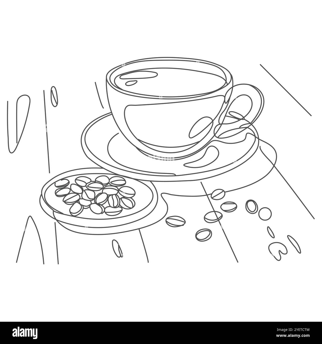 Café de dessin animé pour les enfants ceci est une illustration vectorielle pour la formation préscolaire et à domicile pour les parents et les enseignants étiquette de café équitable sur backgr blanc Illustration de Vecteur