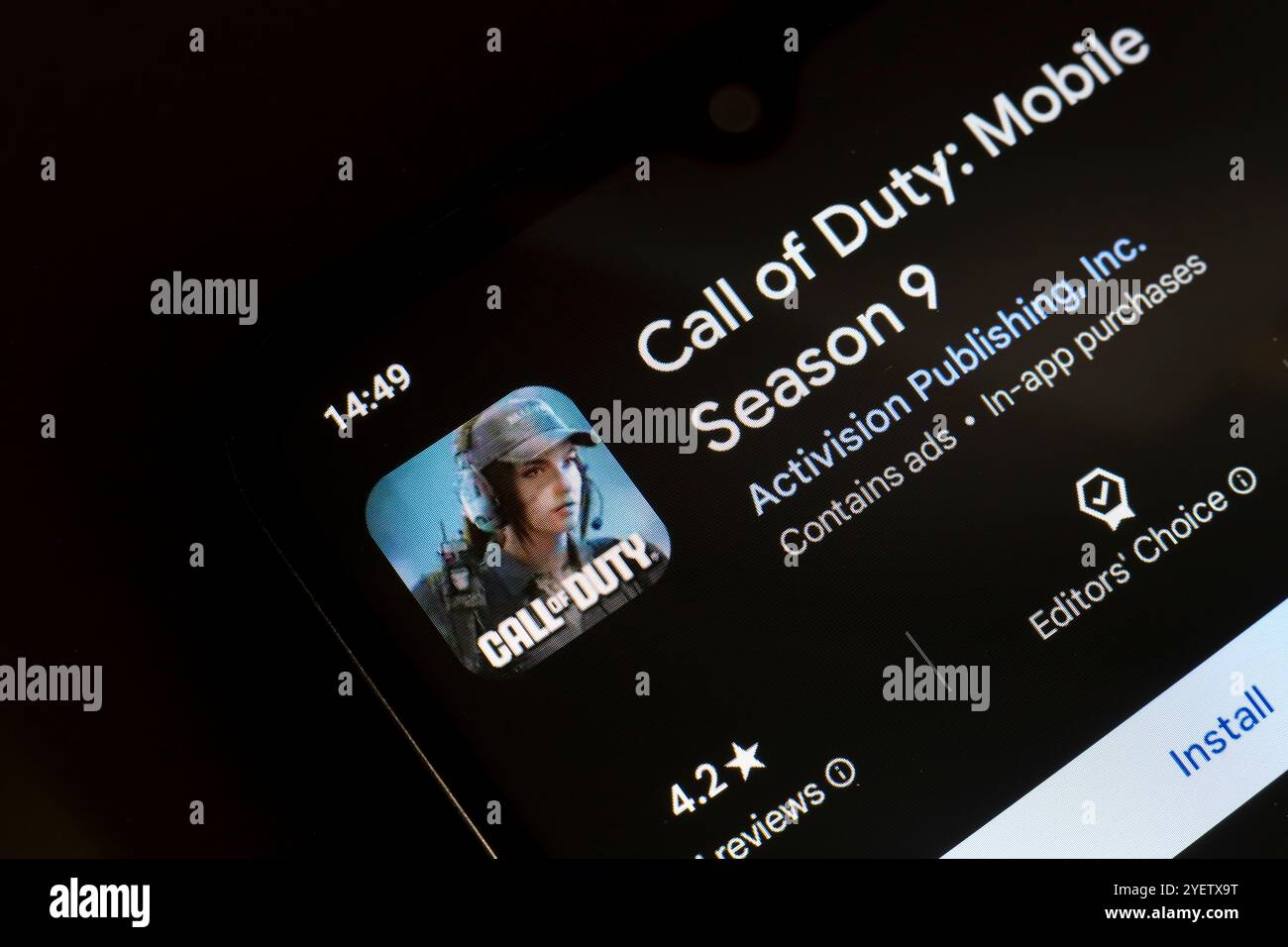1er novembre 2024, Brésil. Dans cette illustration photo, le logo de l'application Call of Duty est affiché sur l'écran d'un smartphone Banque D'Images