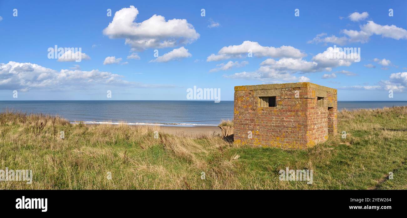 Happisburgh North Norfolk souffre gravement de l'érosion côtière Banque D'Images