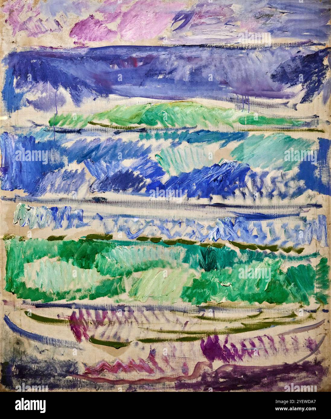 Onde ( vagues ) - olio. su tela - Edward Munch - 1908 - Oslo, Museo Munch Banque D'Images