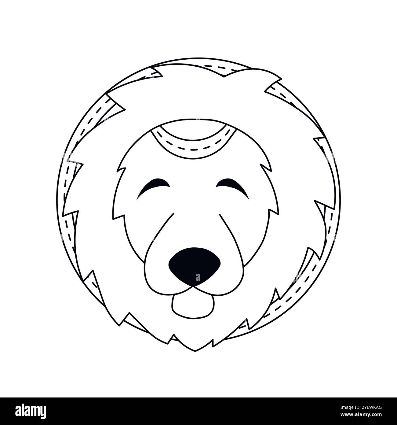 Horoscope du zodiaque. Symbole d'icône astrologique Leo. Signe d'étoile stylisé ésotérique. Illustration vectorielle de ligne simple Illustration de Vecteur