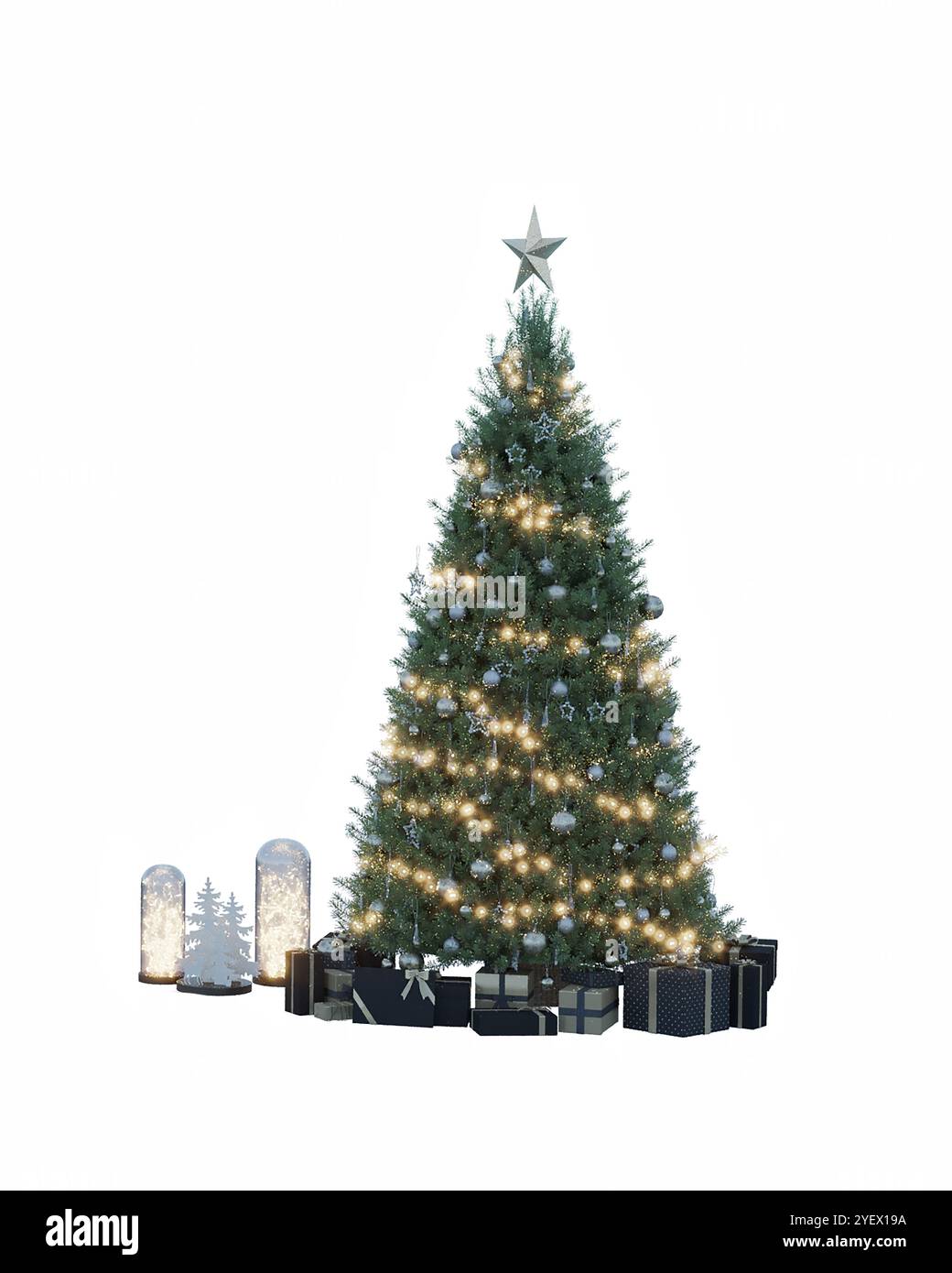 3d rendre le décor d'arbre de noël nouvel an Banque D'Images 3d rendre le décor d'arbre de noël nouvel an Banque D'Images