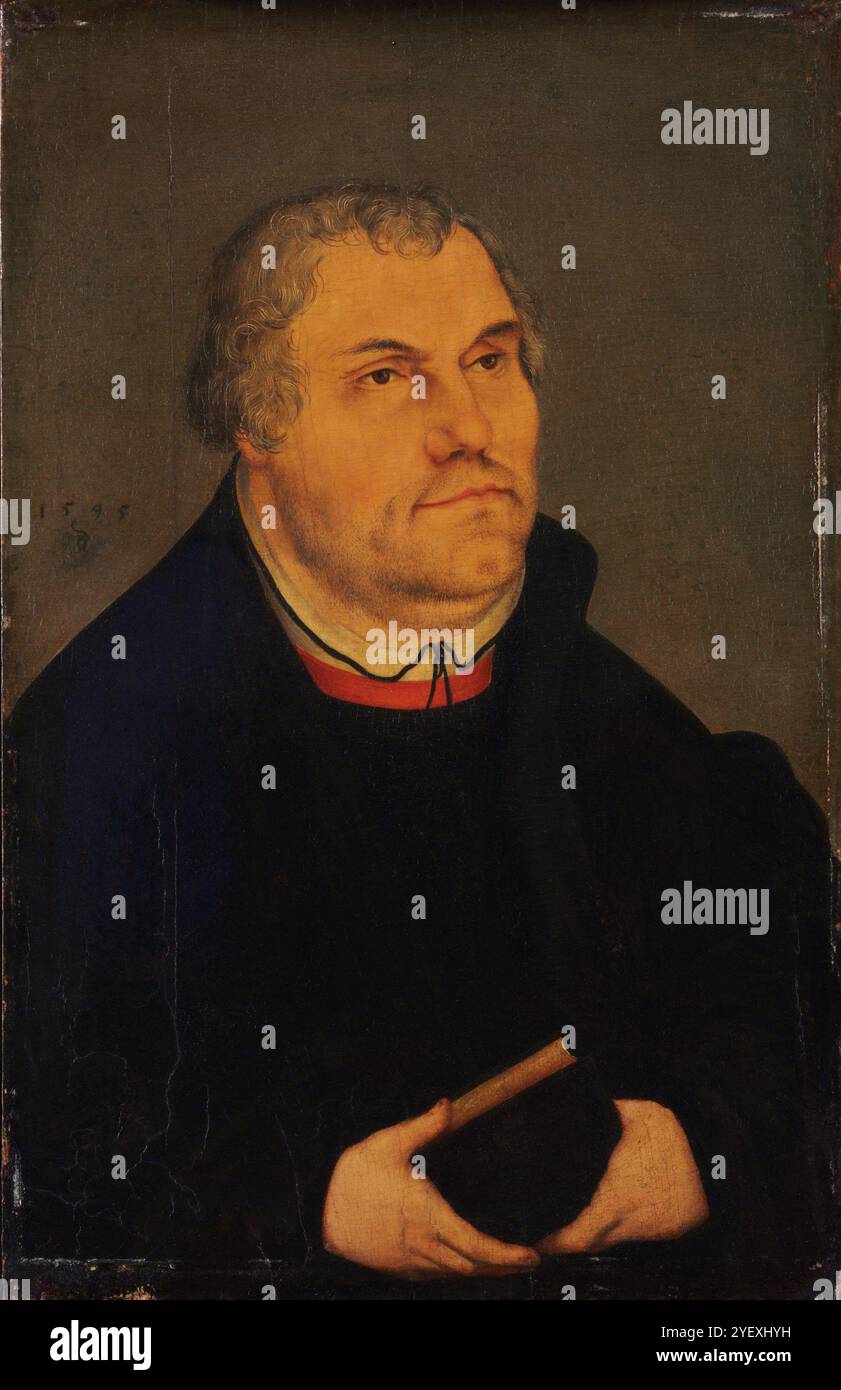 Portrait de Martin Luther 1555 Atelier de Lucas Cranach le jeune (allemand (actif Wittenberg) , 1515-1586) Banque D'Images