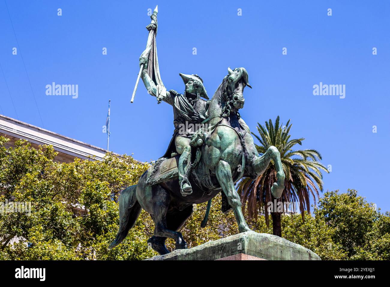 Buenos Aires, Argentine - jan27, 2024 - le Monument au général Belgrano (Monumento al General Manuel Belgrano) sur la Plaza de Mayo, une place publique en f Banque D'Images