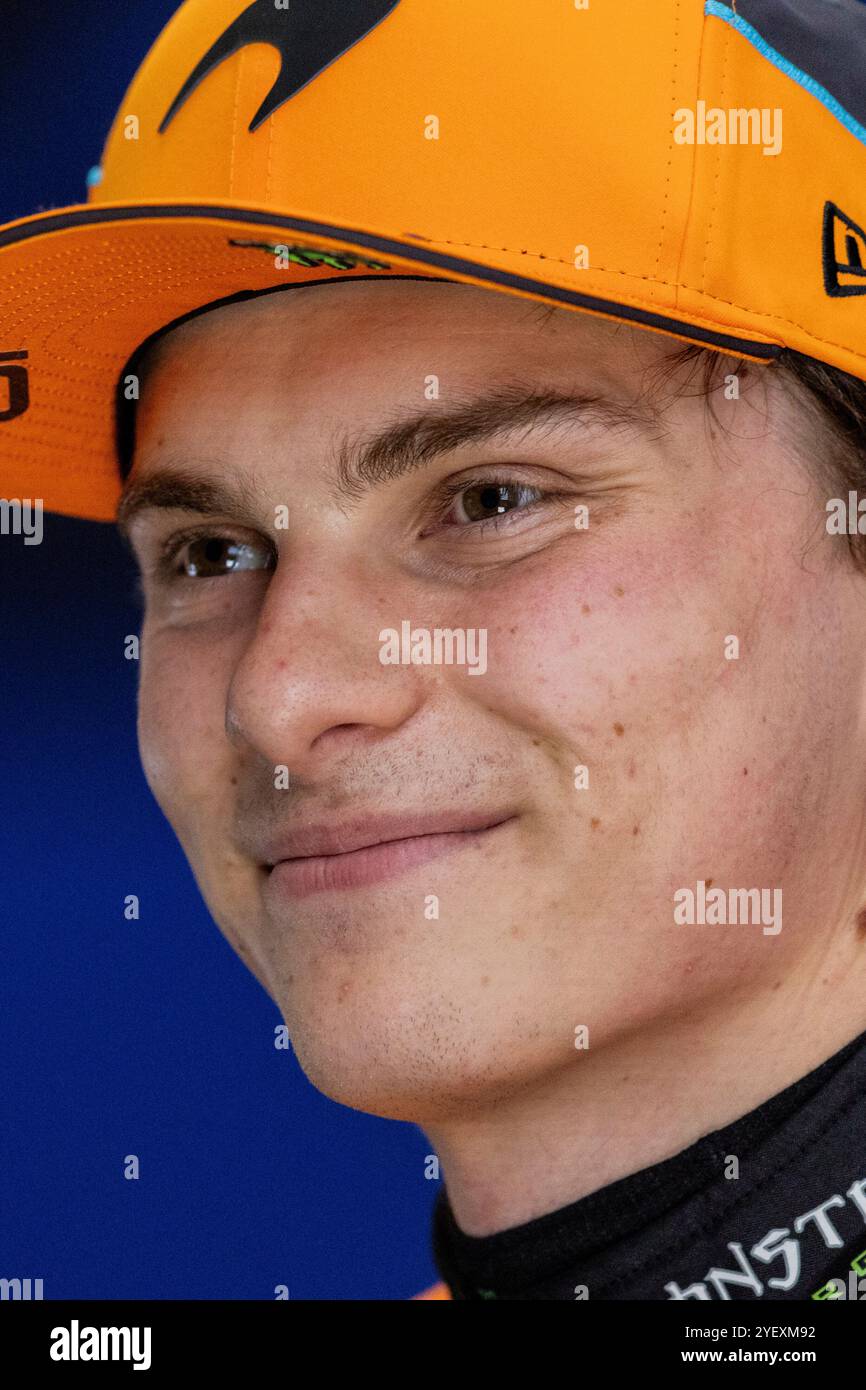 Interlagos, Brasilien. 08 juin 2024. 1er novembre 2024, Autodromo Jose Carlos Pace, Interlagos, FORMULE 1 LENOVO GRANDE PREMIO DE SAO PAULO 2024, sur la photo Oscar Piastri (AUS), McLaren F1 Team Credit : dpa/Alamy Live News Credit : dpa Picture alliance/Alamy Live News Banque D'Images
