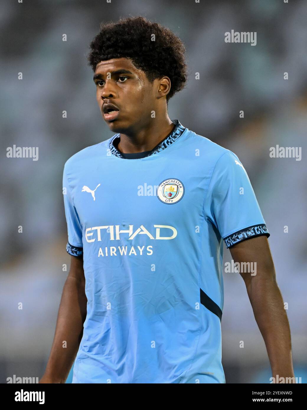 Jaden Heskey de Manchester Citypendant le match de premier League 2 U23 Manchester City vs Norwich City au joie Stadium, Manchester, Royaume-Uni, 1er novembre 2024 (photo de Cody Froggatt/News images) Banque D'Images