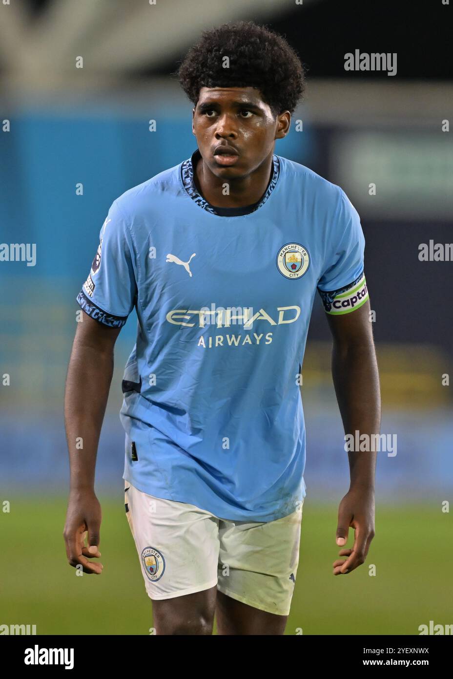 Jaden Heskey de Manchester Citypendant le match de premier League 2 U23 Manchester City vs Norwich City au joie Stadium, Manchester, Royaume-Uni, 1er novembre 2024 (photo de Cody Froggatt/News images) Banque D'Images