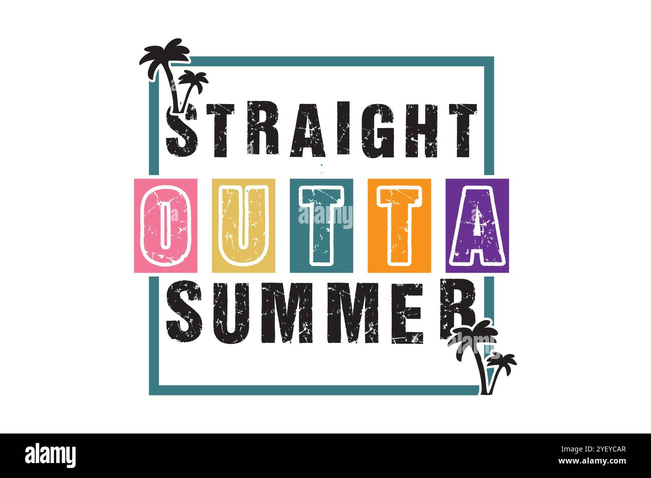 T-shirt Summer Beach SVG, Friends Family Freedom SVG Design Illustration de Vecteur