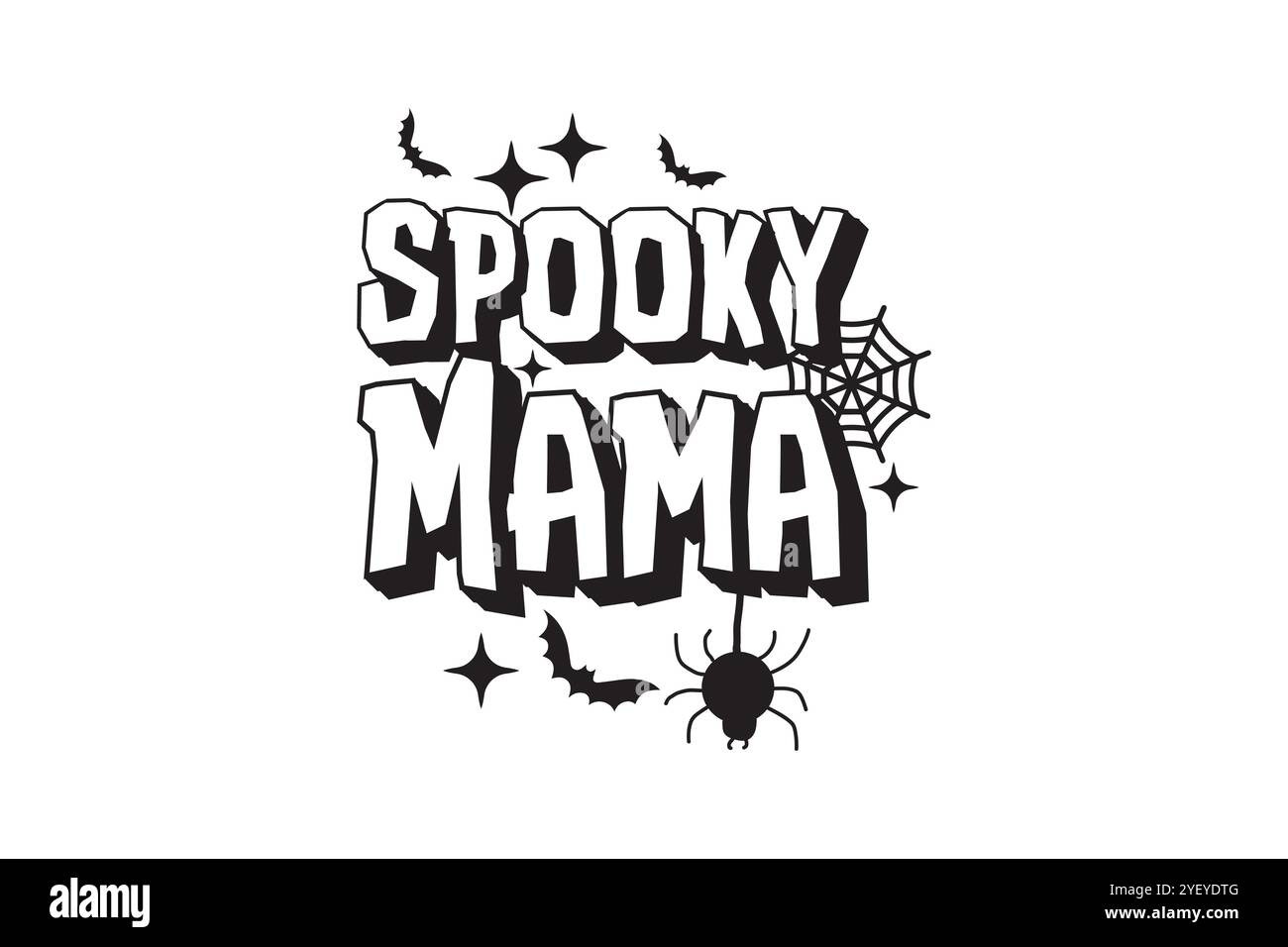 Pumpkin Spooky T-shirt SVG Design Illustration de Vecteur