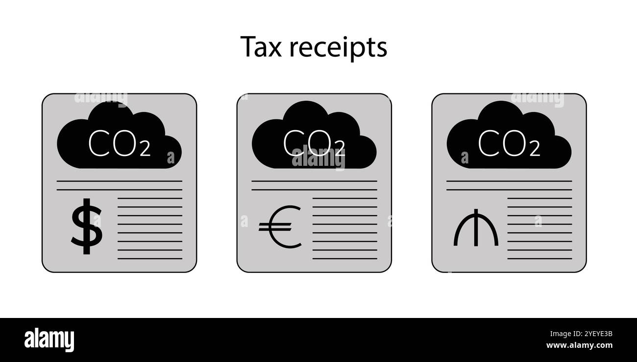 Concept de taxe carbone. Illustration vectorielle. Illustration de Vecteur Concept de taxe carbone. Illustration vectorielle. Illustration de Vecteur