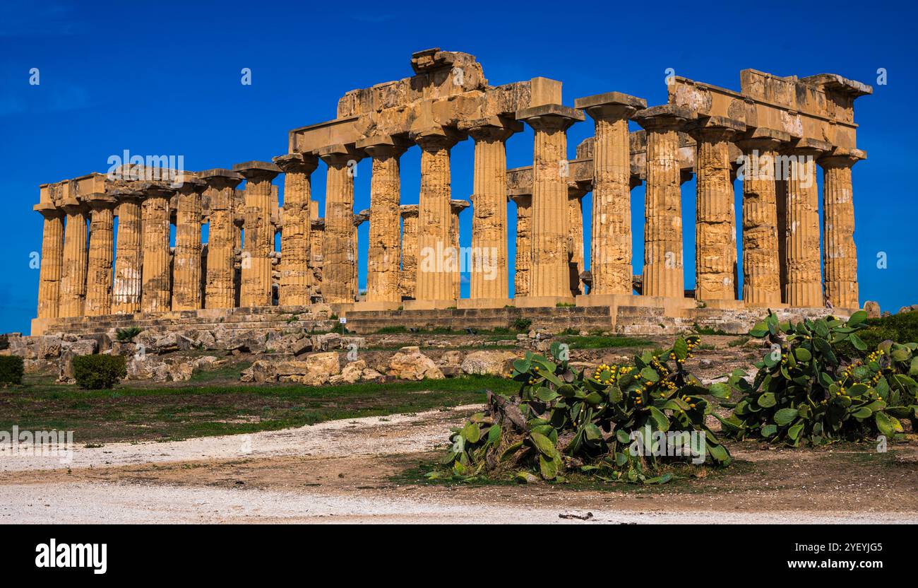 Temple grec, Selinunte, Sicile Banque D'Images