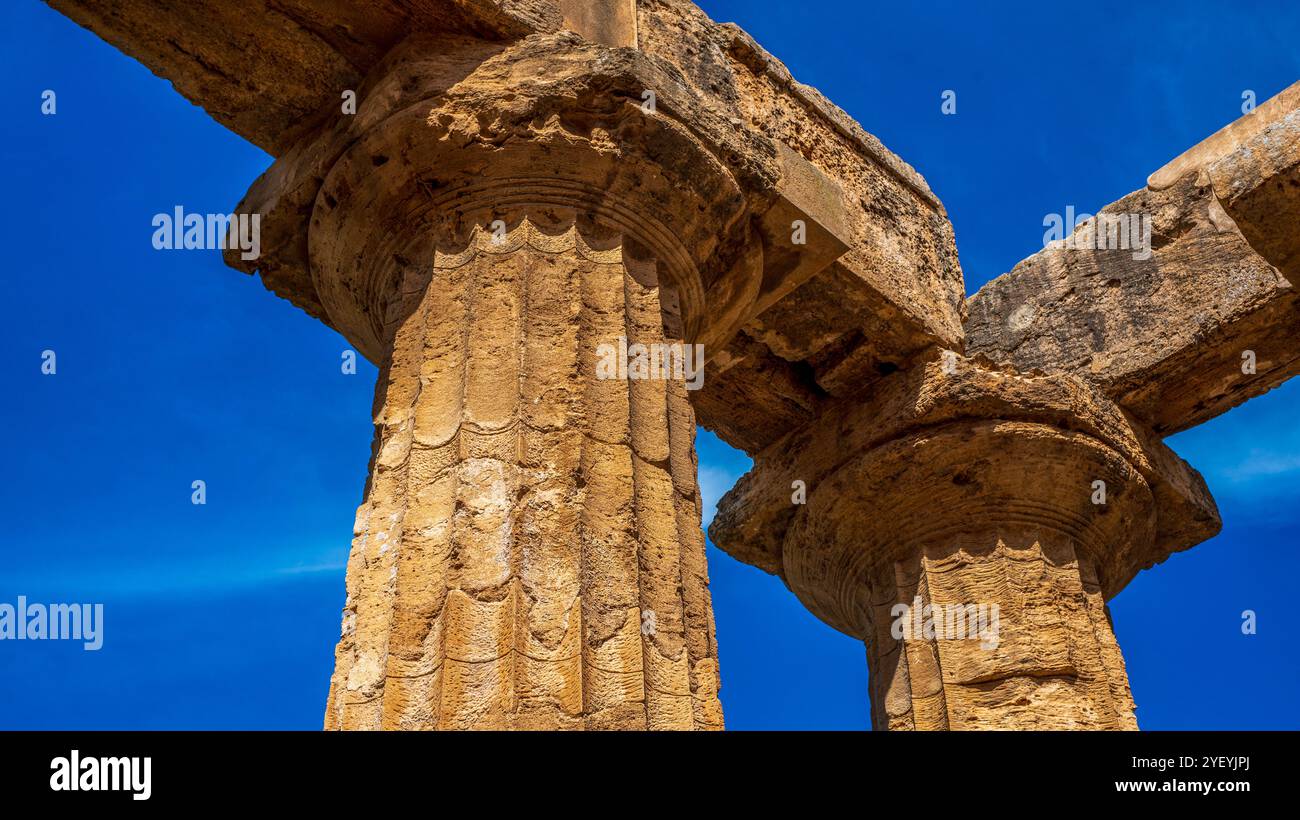 Temple grec, Selinunte, Sicile Banque D'Images
