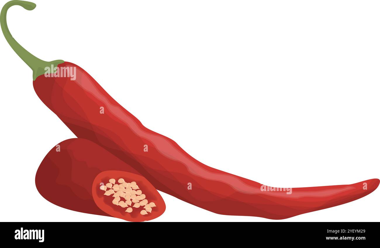 Icône Spicy Jalapeno Chilli Vector isolé sur fond blanc Illustration de Vecteur