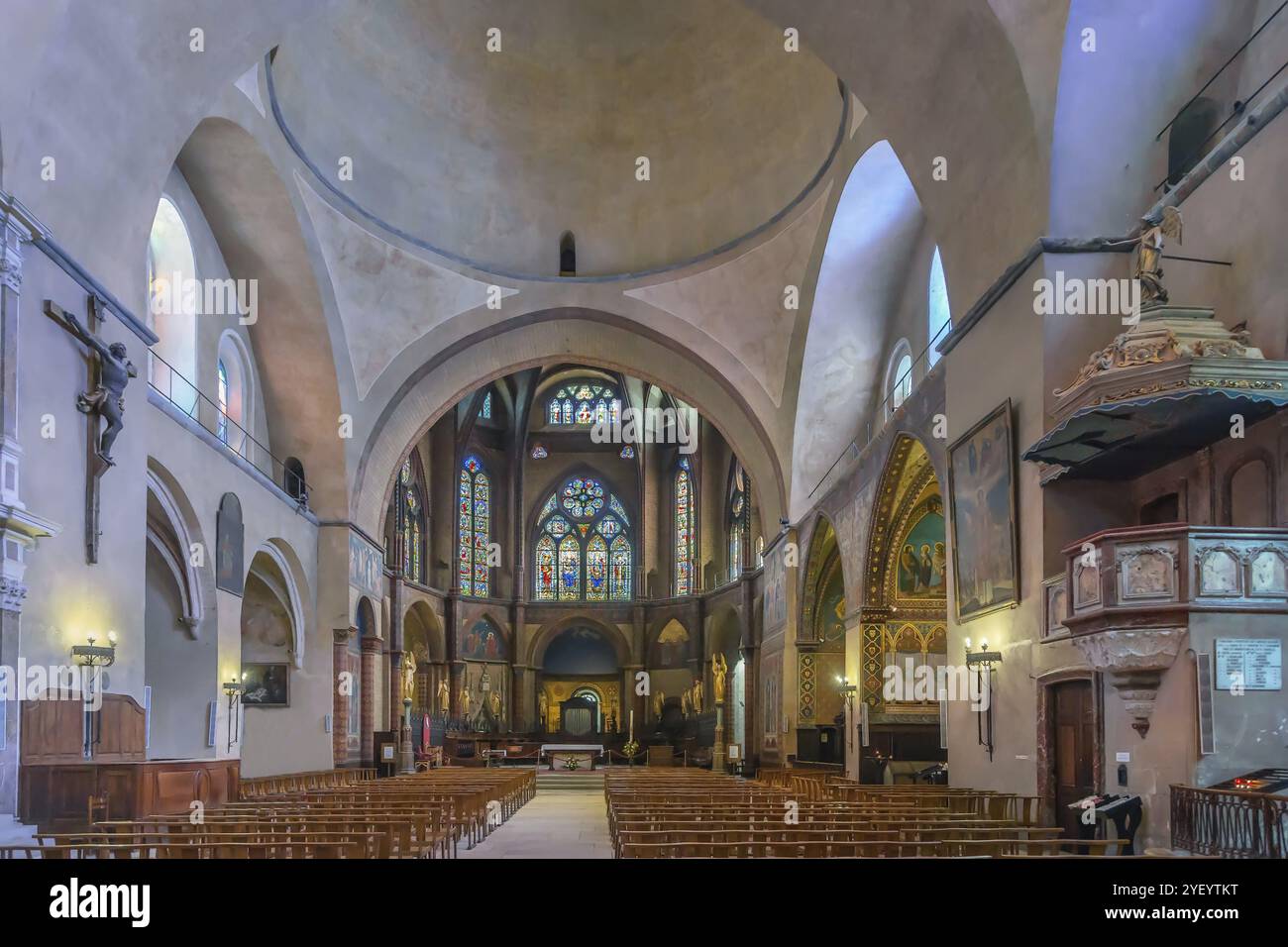 La cathédrale de Cahors est une église catholique romaine située dans la ville de Cahors, en Occitanie, en France. intérieur Banque D'Images