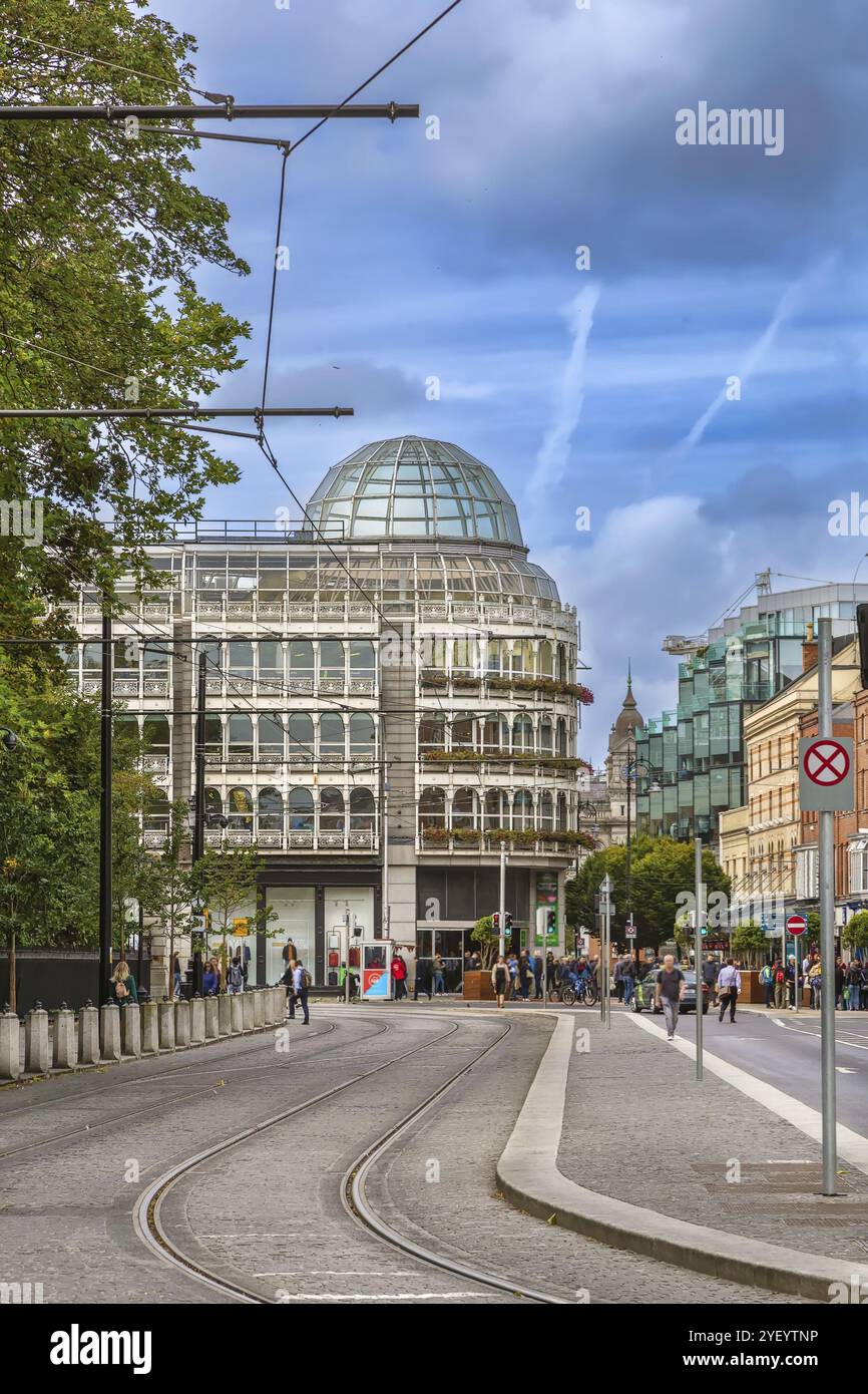 Rue dans le centre-ville de Dublin, Irlande, Europe Banque D'Images