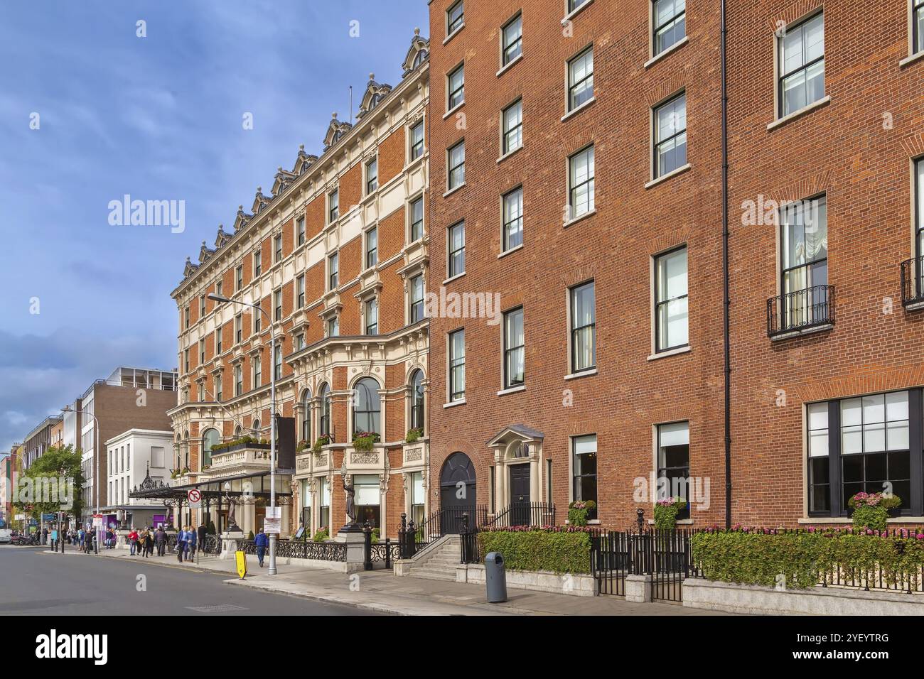 Rue dans le centre-ville de Dublin, Irlande, Europe Banque D'Images