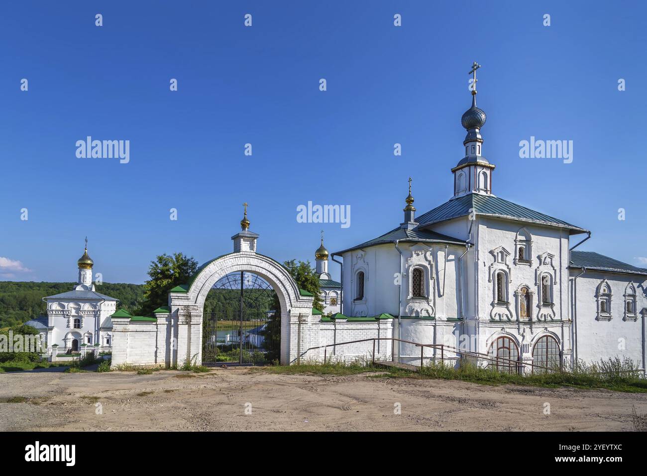 Monastère Assumption Kosmin dans le village de Nebyloye, Russie. Église de Nicholas Banque D'Images