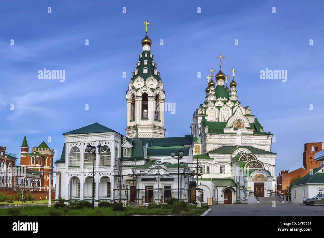 Église de la Sainte Trinité dans la ville de Yoshkar-Ola, Russie, Europe Banque D'Images
