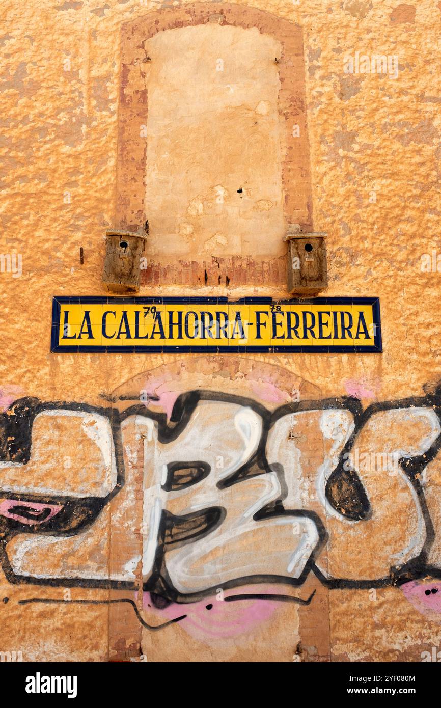 Estación de la Calahorra-Ferreira (gare de la Calahorra-Ferreira), utilisée dans la séquence d'ouverture de 'il était une fois dans l'Ouest' (1968) Banque D'Images