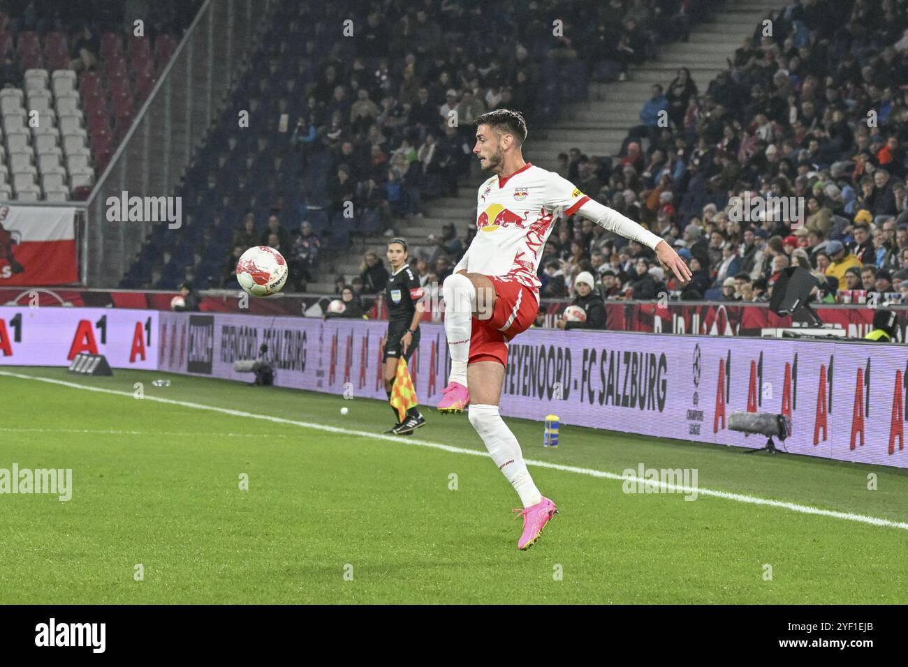 Salzbourg, Autriche. 02 novembre 2024. SALZBOURG, AUTRICHE - 2 NOVEMBRE : Aleksa Terzic de Salzbourg lors du match de l'Admiral Bundesliga entre le FC Red Bull Salzburg et le GAK 1902 au Red Bull Arena le 2 novembre 2024 à Salzbourg, Autriche. 241102_SEPA_26_014 - 20241102_PD7806 crédit : APA-PictureDesk/Alamy Live News Banque D'Images