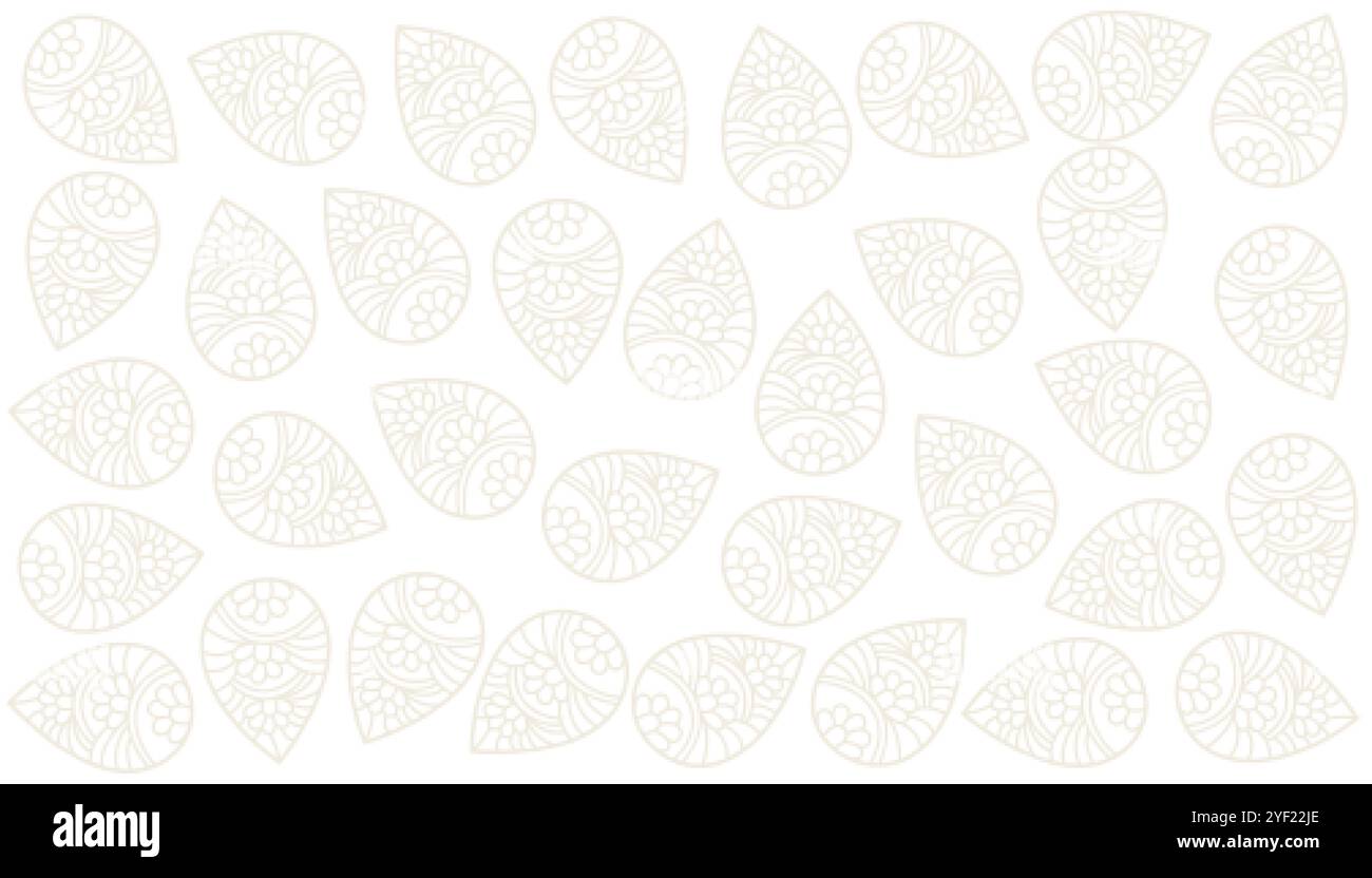 élégant motif cachemire indien sur fond blanc Illustration de Vecteur