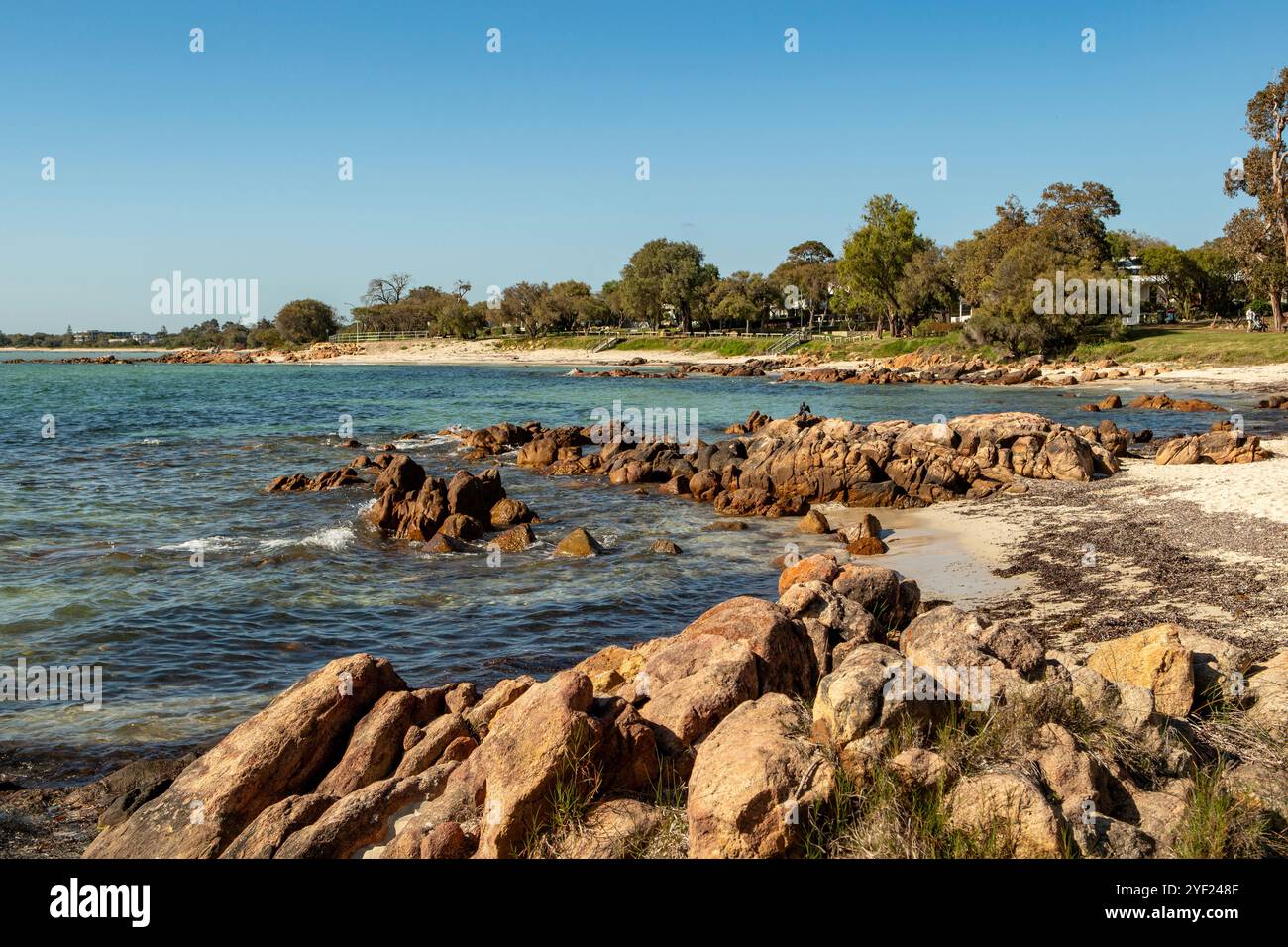 Côte rocheuse à Dunsborough, Australie occidentale, Australie Banque D'Images
