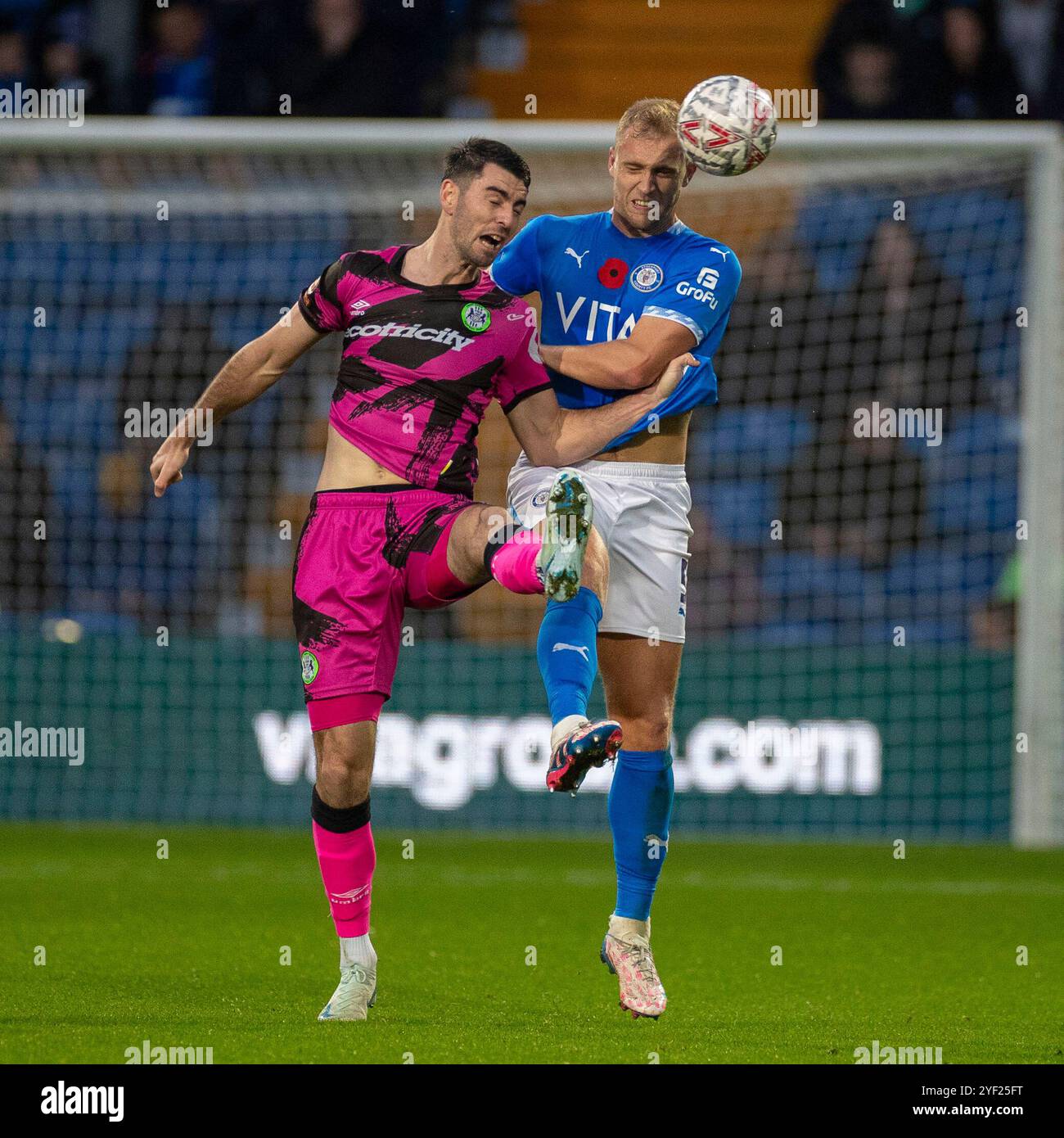 Lors du match de premier tour de la FA Cup entre Stockport County et Forest Green Rovers au stade Edgeley Park, Stockport le samedi 2 novembre 2024. (Photo : Mike Morese | mi News) crédit : MI News & Sport /Alamy Live News Banque D'Images