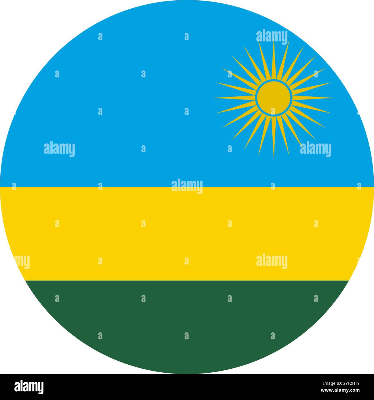 Drapeau du cercle du Rwanda, drapeau du cercle du Rwanda, images vectorielles Illustration de Vecteur