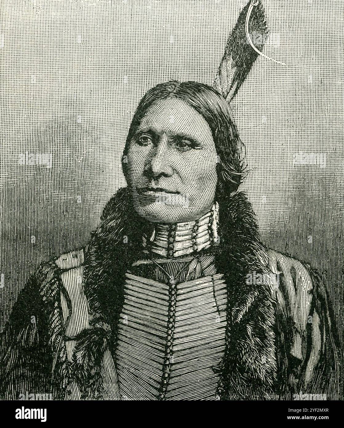 American Horse (mort en 1908) était un Oglala Lakota chef, homme d'État, éducateur et historien. American Horse est connu dans l'histoire américaine en tant que scout indien de l'armée américaine et leader progressiste des Oglala Lakota qui a promu des associations amicales avec les blancs et l'éducation pour son peuple. Banque D'Images